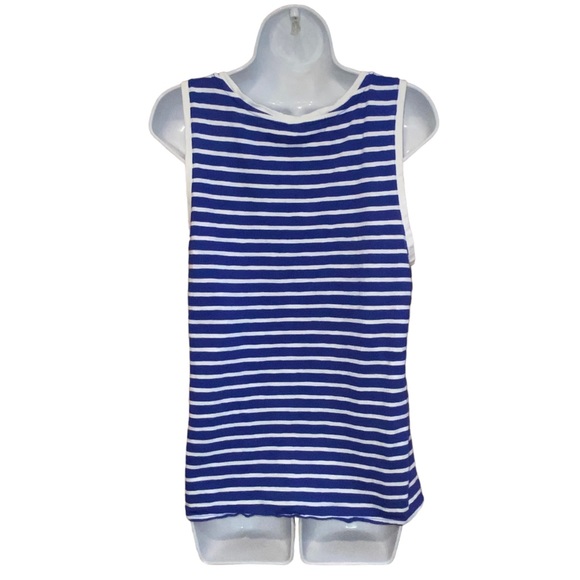 Old Navy Women’s Large Striped Blue White Tank Top - Picture 7 of 11